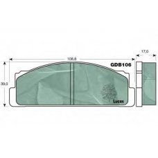 GDB106 TRW Комплект тормозных колодок, дисковый тормоз