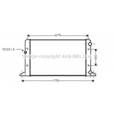 VWA2160 AVA Радиатор, охлаждение двигателя