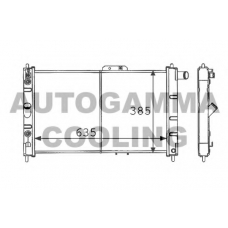 101158 AUTOGAMMA Радиатор, охлаждение двигателя