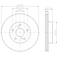 8DD 355 105-251 HELLA Тормозной диск