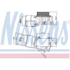 90703 NISSENS масляный радиатор, двигательное масло