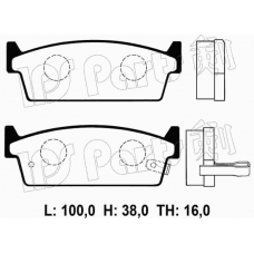 IBR-1124 IPS Parts Комплект тормозных колодок, дисковый тормоз