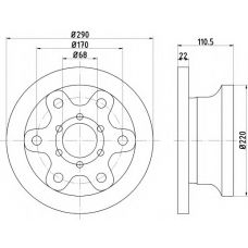 8DD 355 106-361 HELLA Тормозной диск