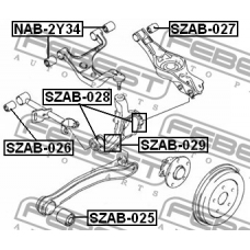 SZAB-025 FEBEST Подвеска, рычаг независимой подвески колеса