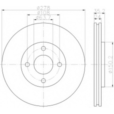 8DD 355 110-981 HELLA Тормозной диск