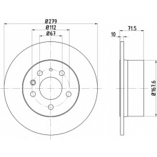 8DD 355 100-991 HELLA PAGID Тормозной диск