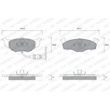151-1144 WEEN Комплект тормозных колодок, дисковый тормоз