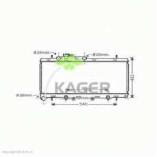 31-2793 KAGER Радиатор, охлаждение двигателя