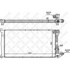 10-25025-SX STELLOX Радиатор, охлаждение двигателя