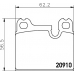 T1119 PAGID Комплект тормозных колодок, дисковый тормоз