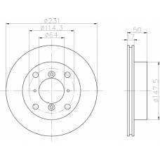 MDC791 MINTEX Тормозной диск