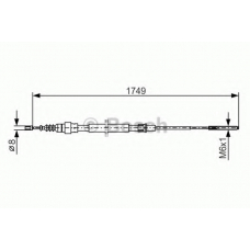 1 987 477 321 BOSCH Трос, стояночная тормозная система