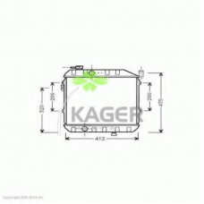 31-1955 KAGER Радиатор, охлаждение двигателя