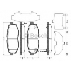 0 986 TB3 003 BOSCH Комплект тормозных колодок, дисковый тормоз