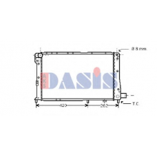 080760N AKS DASIS Радиатор, охлаждение двигателя