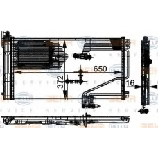 8FC 351 301-344 HELLA Конденсатор, кондиционер