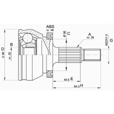 CVJ5167.10 OPEN PARTS Шарнирный комплект, приводной вал