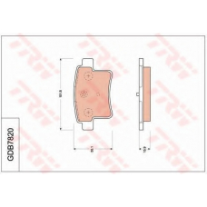 GDB7820 TRW Комплект тормозных колодок, дисковый тормоз
