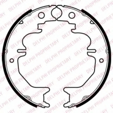 LS2053 DELPHI Комплект тормозных колодок, стояночная тормозная с