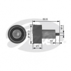 T42171 GATES Паразитный / ведущий ролик, зубчатый ремень
