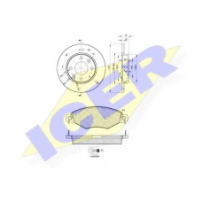 31255-4689 ICER Комплект тормозов, дисковый тормозной механизм