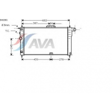 DW2001 AVA Радиатор, охлаждение двигателя