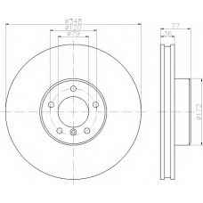 8DD 355 119-331 HELLA Тормозной диск