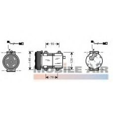 1800K279 VAN WEZEL Компрессор, кондиционер