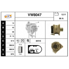 VW8047 SNRA Генератор