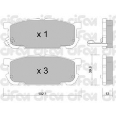 822-608-0 CIFAM Комплект тормозных колодок, дисковый тормоз