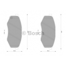 0 986 AB1 084 BOSCH Комплект тормозных колодок, дисковый тормоз