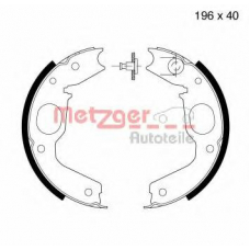 MG 811 METZGER Комплект тормозных колодок, стояночная тормозная с