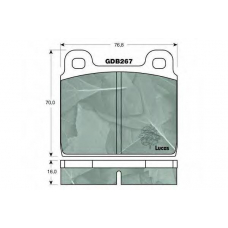 GDB267 TRW Комплект тормозных колодок, дисковый тормоз