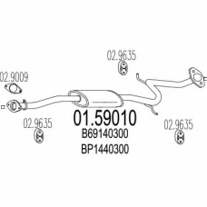 01.59010 MTS Средний глушитель выхлопных газов