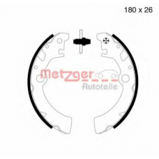 MG 755 METZGER Комплект тормозных колодок