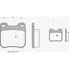 8110 24866 TRIDON Brake pads - rear