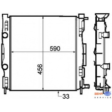 8MK 376 772-031 HELLA Радиатор, охлаждение двигателя