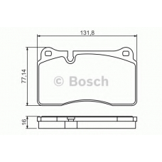 0 986 494 207 BOSCH Комплект тормозных колодок, дисковый тормоз