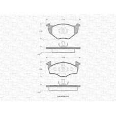 363702160408 MAGNETI MARELLI Комплект тормозных колодок, дисковый тормоз