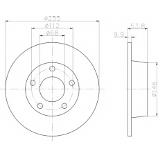 8DD 355 107-352 HELLA PAGID Тормозной диск