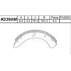 K3390M ASIMCO Комплект тормозных колодок