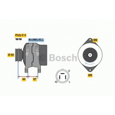 0 986 037 561 BOSCH Генератор