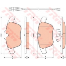 GDB1818 TRW Комплект тормозных колодок, дисковый тормоз