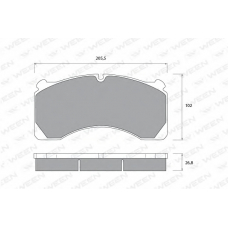 151-1071 WEEN Комплект тормозных колодок, дисковый тормоз