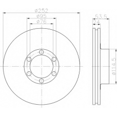 8DD 355 100-331 HELLA Тормозной диск