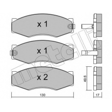 22-0066-1 METELLI Комплект тормозных колодок, дисковый тормоз