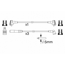 0 986 357 222 BOSCH Комплект проводов зажигания