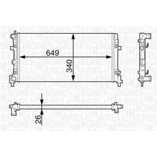 350213127900 MAGNETI MARELLI Радиатор, охлаждение двигателя