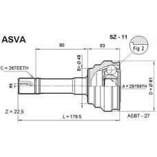 SZ-11 ASVA Шарнирный комплект, приводной вал