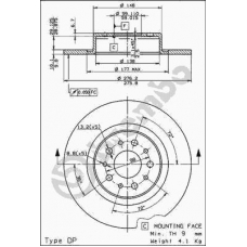 08.7861.10 BREMBO Тормозной диск